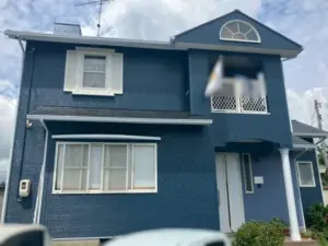 下関市Ｋ様邸　レッド系からブルー系に大きくイメージチェンジした外壁・屋根塗装
