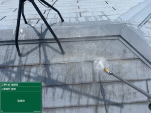 下関市綾羅木南にて外壁塗装工事の高圧洗浄作業を行ってきました。