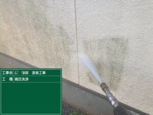 下関市豊浦町東洋台にてボードや軒天の高圧洗浄を行いました