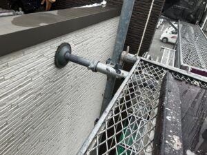 下関市にて足場の壁当てやシートの点検を行いました