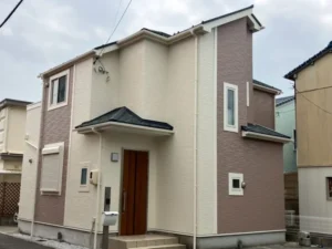 下関市 建売住宅 築10年 サイディングツートンカラー 外壁塗装