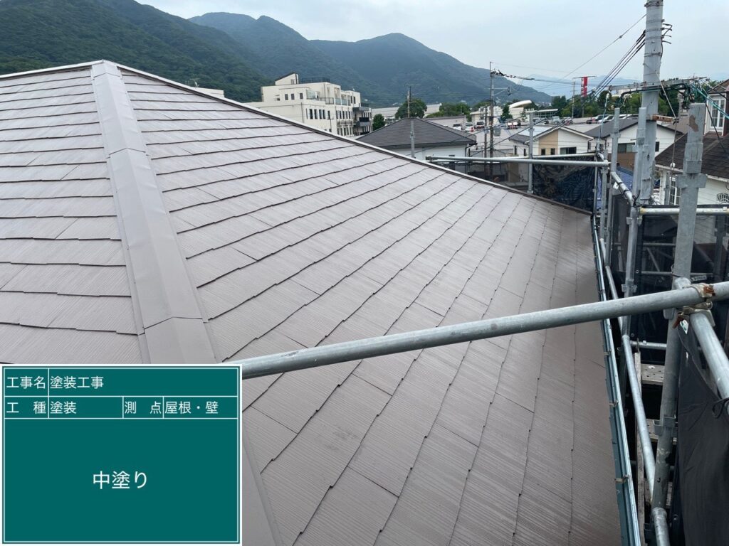 中塗り(上塗り1回目)
