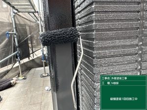 意外と目立つ？！下関市の現場で雨樋の塗装を行ないました！